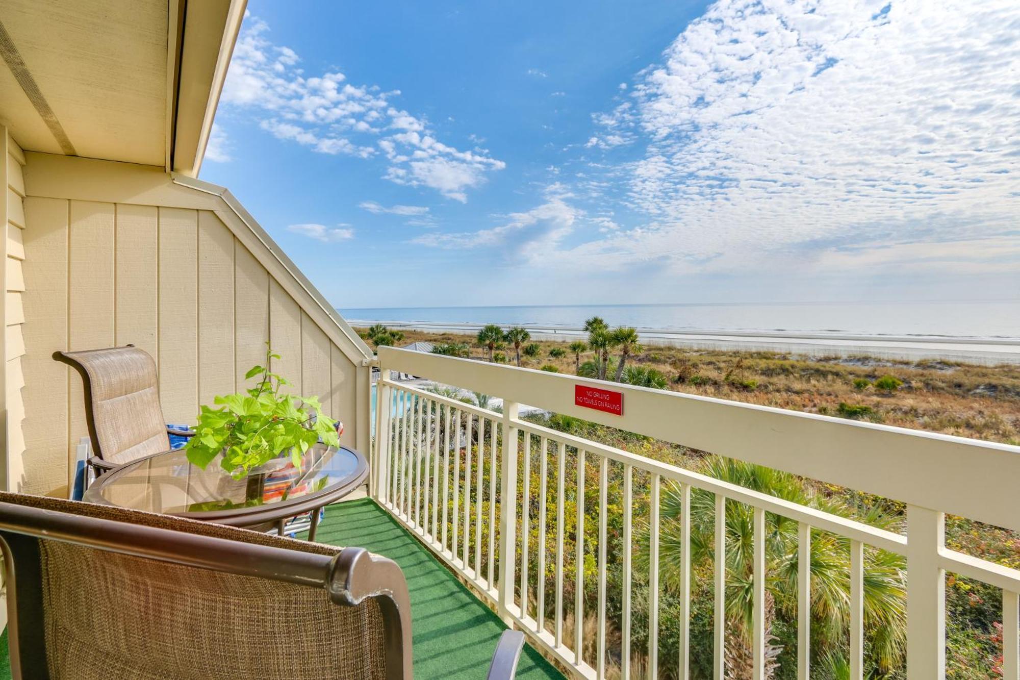 Breakers Oceanfront Getaway With Amazing View And Pool Villa Pulau Hilton Head Luaran gambar